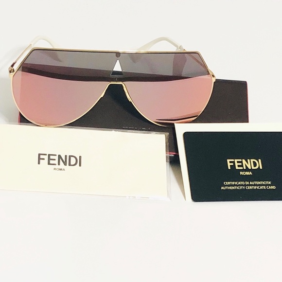 Fendi Accessories - Fendi FF0193/S Rose Gold Shield Mask Mirror